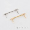 BAT SKULL MOTIFS WITH DANGLING CROSS CHARMS ENDS 316L SURGICAL STEEL NIPPLE RING BAT SKULL MOTIFS WITH DANGLING CROSS CHARMS ENDS 316L SURGICAL STEEL NIPPLE RING